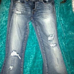 Bootcut ripped jeans